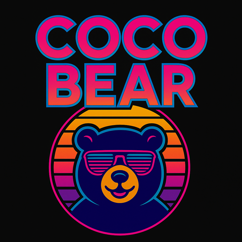 Coco Bear Classic Logo Hoodie – Unisex Premium Fleece (Black & Navy)