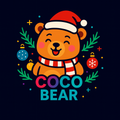 Coco Bear Ceramic Christmas Ornament — Cute Holiday Bear Decor